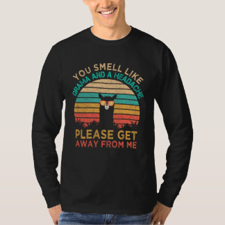 You Smell Like Drama And A Headache Please Get Awa T-shirt