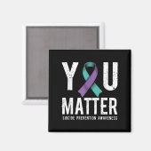 You Suicide Prevention Awareness  Magneet (Voorkant / Achterkant)