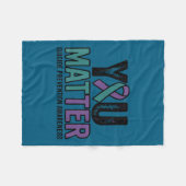 You Suicide Prevention Awareness Ribbon  Fleece Deken (Voorkant (Horizontaal))