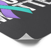 You Suicide Prevention Teal Purple Awareness Ribbo Poster (Hoek)