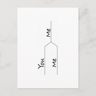 "You Vs. Me" Maart-snuffel Briefkaart