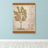 You will go out with Joy  Isaiah 55 verse  Canvas Afdruk (Insitu (Houten vloer))