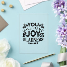 You Will Have Joy and Gladness Inspirational Quote