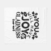 You Will Have Joy and Gladness Inspirational Quote Fleece Deken (Voorkant (Horizontaal))