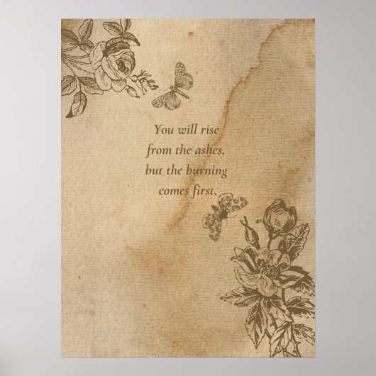 You Will Rise From the Ashes Poster (Devant)