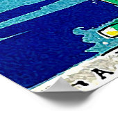 Yougoslavie, mer Adriatique, affiche de voyage vin (Coin)