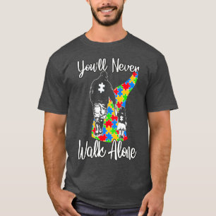 Youll Loop nooit alleen Father Daughter Autisme T-shirt
