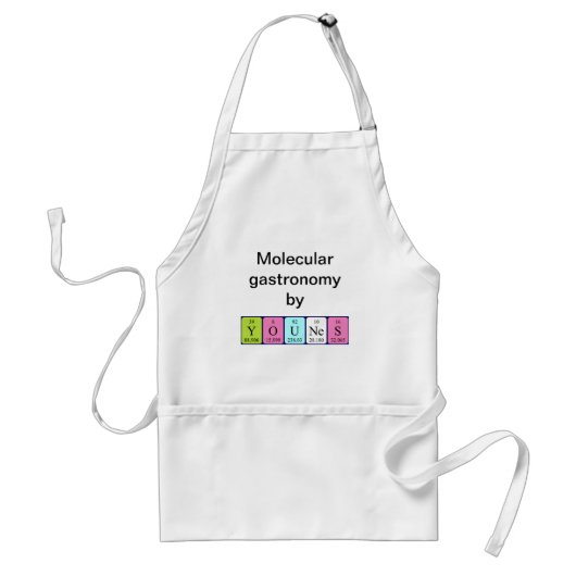 Younes periodieke lijstnaam apron standaard schort (Voorkant)