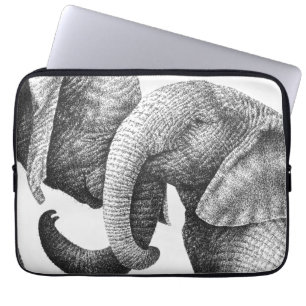 Young African Elephants Electronics Bag Laptop Sleeve
