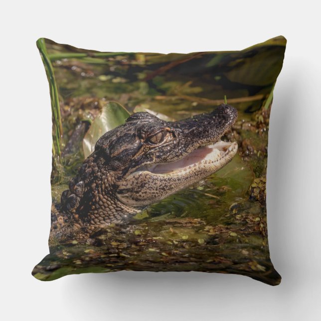 Young Alligator Kussen (Voorkant)