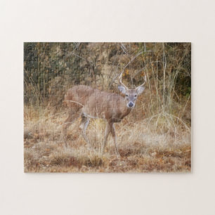 Young and Wild Buck Deer Art Natuur Puzzel
