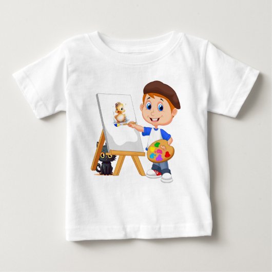 Young Artist et son t-shirt de maillot de bébé Cat (Devant)
