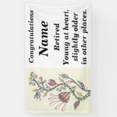 Young at Heart Retirement Party Spandoek (Verticaal)