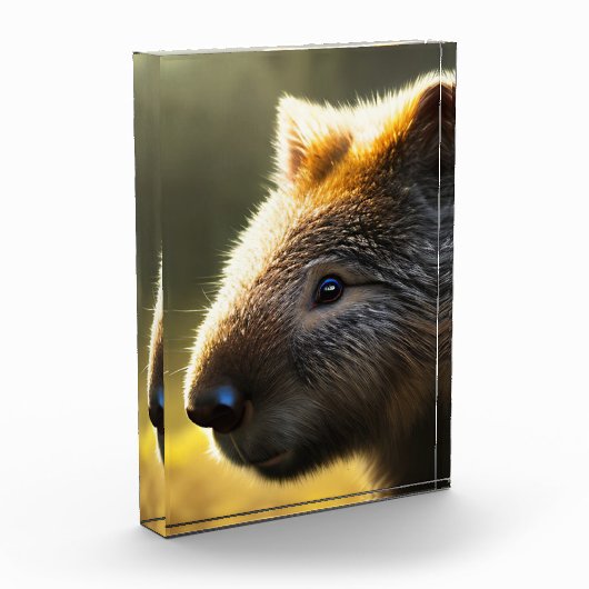 Young Australian Wombat, bloc photo (Gauche)