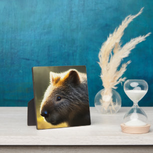 Young Australian Wombat, Plaque photo
