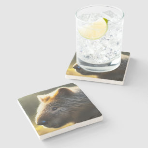 Young Australian Wombat, Stone Onderzetter