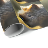 Young Australian Wombat, Wrapping Paper Cadeaupapier (Rol Hoek)