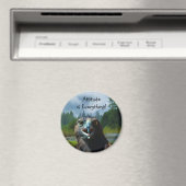 Young Bald Eagle en Misty Alaskan River Magneet (Insitu (Vaatwasser))