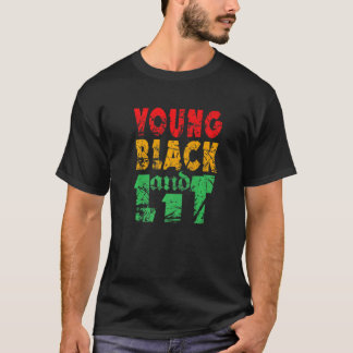Young Black en Lit Pride African American History T-shirt