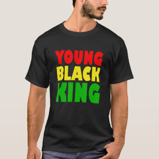 Young Black King  Afro American Black Heritage Afr T-shirt