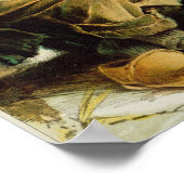 Young Boy with Birds in the Snow Poster (Hoek)