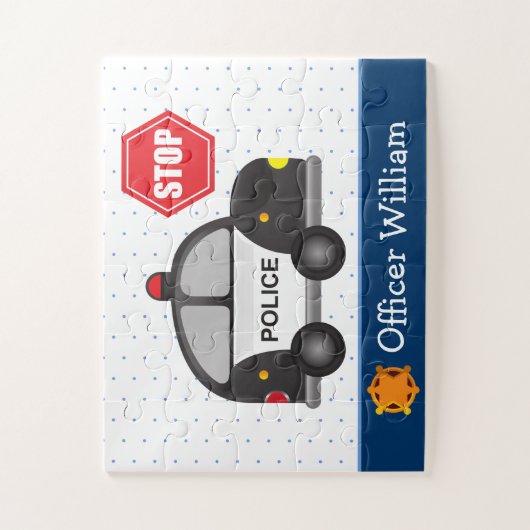 Young Boy's Police Officer Puzzle (Vertical)