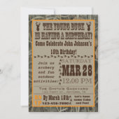 Young Buck Hunting Birthday Invitation with Camo Kaart (Voorkant)