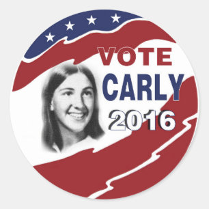 Young Carly Fiorina Ronde Sticker