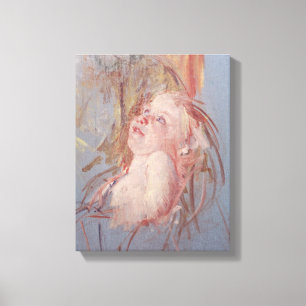 Young Child in zijn moederarmen Canvas Afdruk
