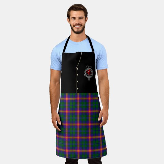 Young Clan Badge & Tartan Kilt Schort (Gedragen)