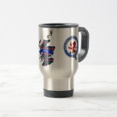 Young Clan Badge & Tartan Travel Mug Reisbeker (Voorkant rechts)