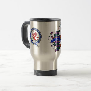 Young Clan Badge & Tartan Travel Mug Reisbeker