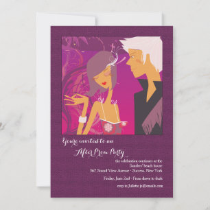 Young Couple na uitnodiging van Prom