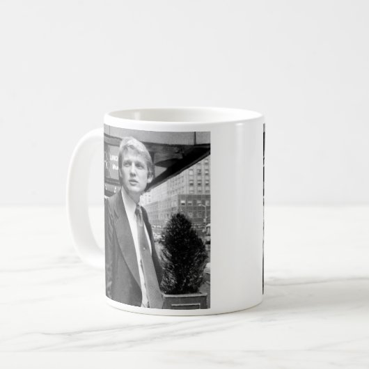 Young Donald Trump-mok voor koffie Koffiemok (Voorkant links)