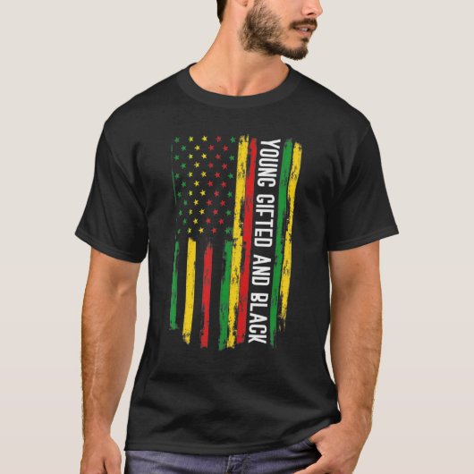 Young ed And Black American Pride Black History Mo T-shirt (Voorkant)