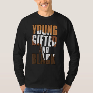 Young ed And Black Girl  Melanin Queen Girls Kids T-shirt