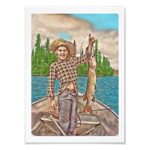 YOUNG FISHERMAN FOTO AFDRUK