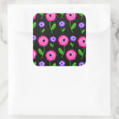 Young Florals Vierkante Sticker (Tas)