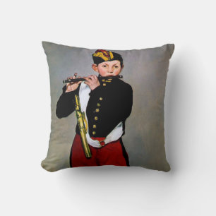 Young Flutist, The Fifer, Edouard Manet, 1866 Kussen