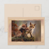 Young Fox Trio Poster carte postale de poste (Devant / Derrière)