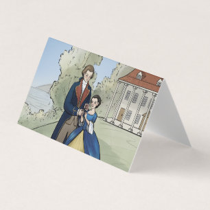 Young George Washington en Martha Washington Kaart