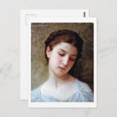Young Girl, Bouguereau Briefkaart (Voorkant / Achterkant)