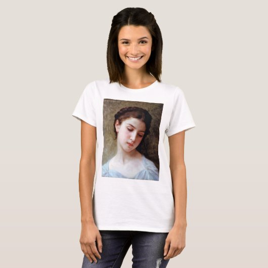 Young Girl, Bouguereau T-shirt (Voorkant volledig)