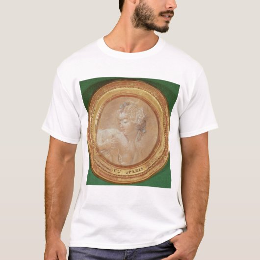 Young Girl die haar borst knijpt T-shirt (Voorkant)