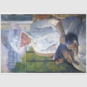 Young Girl en Hare Dog, Mary Cassatt Tissuepapier