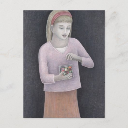 Young Girl met Sweets 2007 Briefkaart (Voorkant)