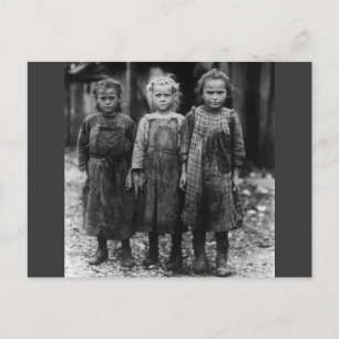 Young Girl Oyster Shuckers, begin jaren 1900 Briefkaart