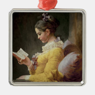 Young Girl Reading, c.1776 Metalen Ornament