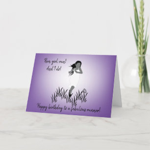 Young Girl Runner met stromend haar Kaart