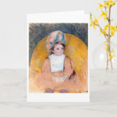 Young Girl Seed in a Yellow Armstoel, Cassatt Kaart (Gele Bloem)